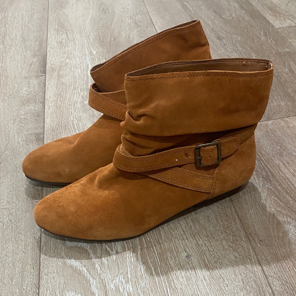 Gianni Bini Brown Suede Ankle Boots